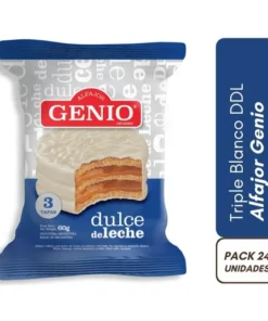ALFAJOR GENIO TRIPLE X 24 U. BLANCO