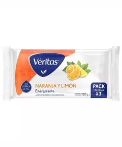 JABON GLIC VERITAS 3  X 120 G. NARANJA Y LIMON