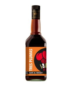 LICOR 3 PLUMAS CAFE WHISKY X 750 CC.