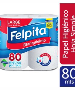 PAPEL HIGIENICO FELPITA 4 x 80 MTS. X 10 U.