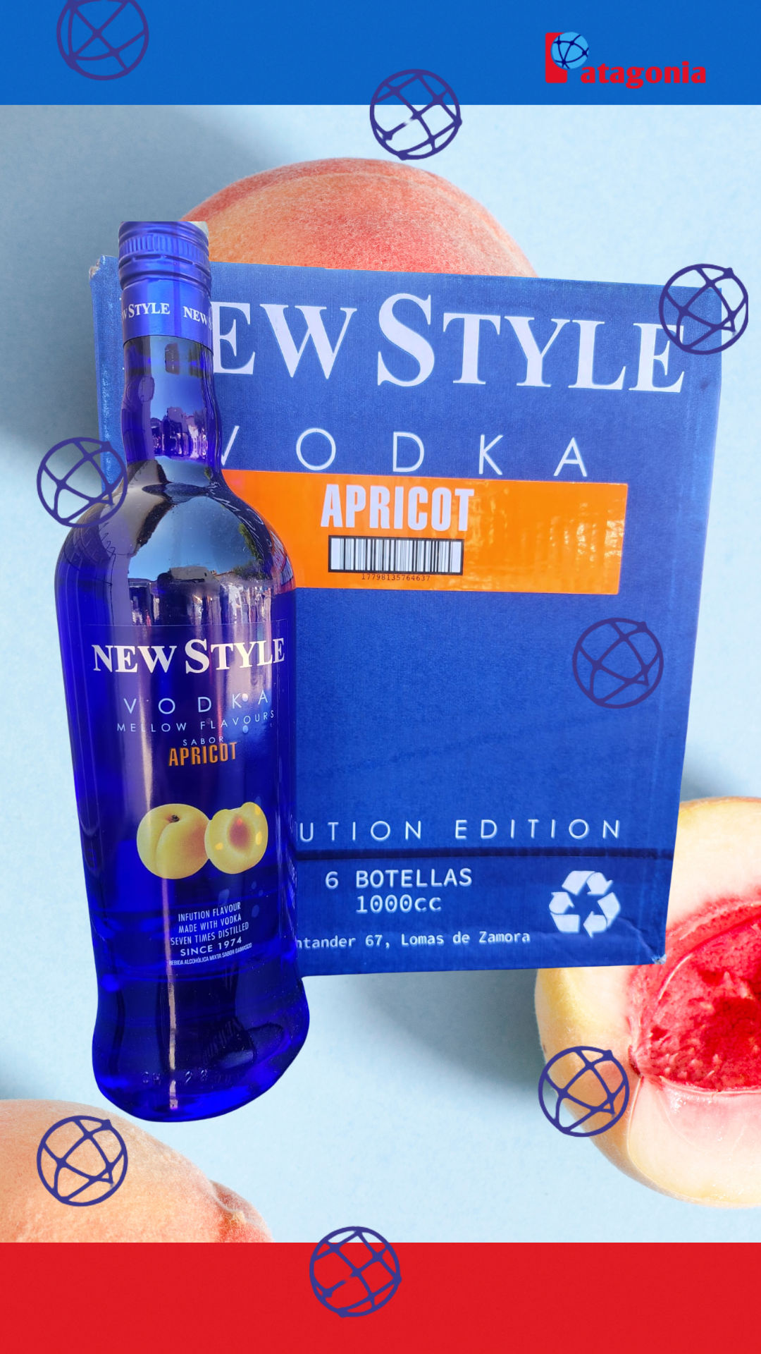 VODKA NEW STYLE EVOL APRICOT X 1 L.